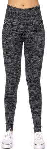 SERENITA E36A Workout yoga long leggings ombre print Black/Black