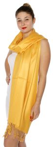 serenita D45 Silky Solid Wedding Pashmina 41 Marigold