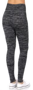SERENITA E36A Workout yoga long leggings ombre print Black/Black