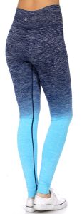 SERENITA E38A Workout yoga long leggings ombre print Navy/Blue