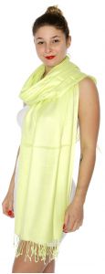 serenita D45 Silky Solid Wedding Pashmina 24 Key Lime