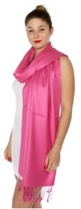 serenita D45 Silky Solid Wedding Pashmina 54 Magenta