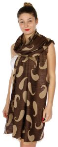 serenita D34 Reversible baby paisley pashmina D Brown