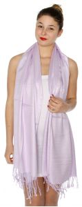 serenita D45 Silky Solid Wedding Pashmina 33 Lavender