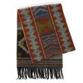 SERENITA O61 Cashmere Feel Scarf Tribal pattern Orange fashionunic