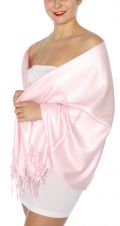 serenita D45 Silky Solid Wedding Pashmina 32 L Pink