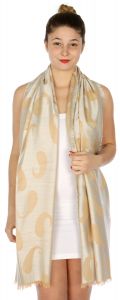 serenita D34 Reversible baby paisley pashmina Ivory