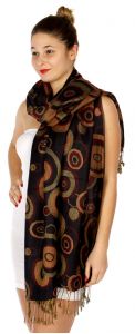 serenita D26 Pashmina Multi Circle B Black fashionunic