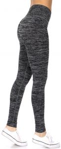SERENITA E36A Workout yoga long leggings ombre print Black/Black