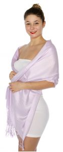 serenita D45 Silky Solid Wedding Pashmina 33 Lavender