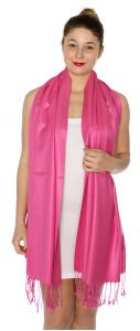 serenita D45 Silky Solid Wedding Pashmina 54 Magenta