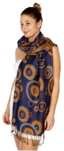 serenita D26 Pashmina Multi Circle R Blue fashionunic