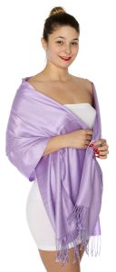 serenita D45 Silky Solid Wedding Pashmina 16 Lavender