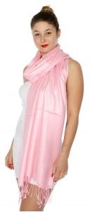 serenita D45 Silky Solid Wedding Pashmina 31 Pink
