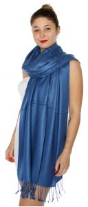 serenita D45 Silky Solid Wedding Pashmina 53 Patriot