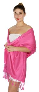 serenita D45 Silky Solid Wedding Pashmina 54 Magenta