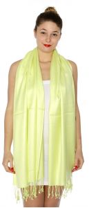 serenita D45 Silky Solid Wedding Pashmina 24 Key Lime
