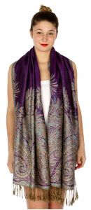 serenita D40 Big Paisley Pashmina 08 Indigo fashionunic