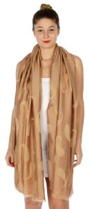 serenita D34 Reversible baby paisley pashmina Beige