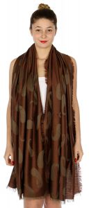 serenita D34 Reversible baby paisley pashmina Brown