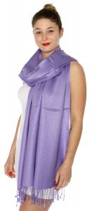 serenita D45 Silky Solid Wedding Pashmina 61 L Purple