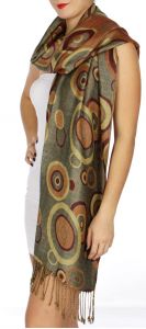 serenita D26 Pashmina Multi Circle D Green fashionunic