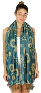 serenita D26 Pashmina Multi Circle Aqua fashionunic