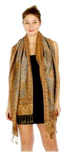 serenita D32 Outlined paisley Pashmina 18 fashionunic
