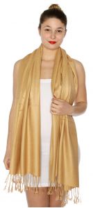 serenita D45 Silky Solid Wedding Pashmina 50 Camel