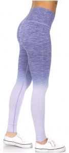 SERENITA E38A Workout yoga long leggings ombre print Lavender
