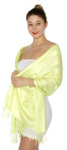 serenita D45 Silky Solid Wedding Pashmina 24 Key Lime
