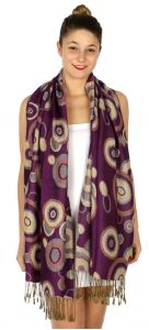 serenita D26 Pashmina Multi Circle Lite Purple