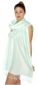 serenita D45 Silky Solid Wedding Pashmina 30 Oceanfront