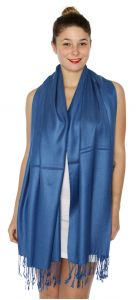 serenita D45 Silky Solid Wedding Pashmina 53 Patriot