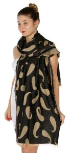 serenita D34 Reversible baby paisley pashmina BK/BG