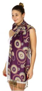 serenita D26 Pashmina Multi Circle Lite Purple