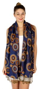 serenita D26 Pashmina Multi Circle R Blue fashionunic
