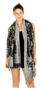 serenita D32 Outlined paisley Pashmina 24 fashionunic