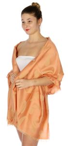 serenita D34 Reversible baby paisley pashmina Peach