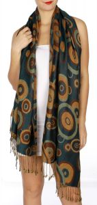 serenita D26 Pashmina Multi Circle Forest fashionunic
