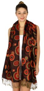 serenita D26 Pashmina Multi Circle Black fashionunic