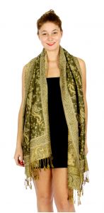 serenita D32 Outlined paisley Pashmina 11N fashionunic