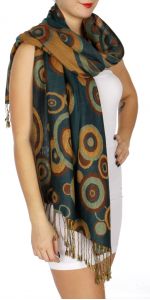 serenita D26 Pashmina Multi Circle Forest fashionunic