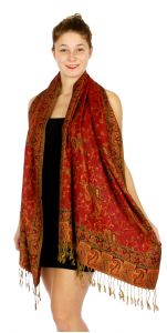 serenita D32 Outlined paisley Pashmina 01 fashionunic
