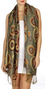 serenita D26 Pashmina Multi Circle D Green fashionunic