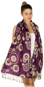 serenita D26 Pashmina Multi Circle Lite Purple