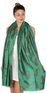 serenita D34 Reversible baby paisley pashmina Green