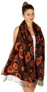 serenita D26 Pashmina Multi Circle Black fashionunic