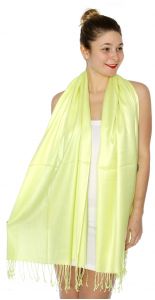 serenita D45 Silky Solid Wedding Pashmina 24 Key Lime
