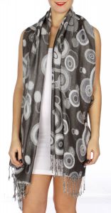 serenita D26 Pashmina Multi Circle Grey fashionunic